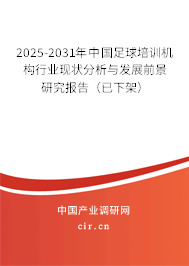 2025-2031年中國足球培訓(xùn)機構(gòu)行業(yè)現(xiàn)狀分析與發(fā)展前景研究報告（已下架）