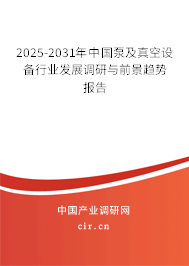 2025-2031年中國(guó)泵及真空設(shè)備行業(yè)發(fā)展調(diào)研與前景趨勢(shì)報(bào)告 2025-2031年中國(guó)泵及真空設(shè)備行業(yè)發(fā)展調(diào)研與前景趨勢(shì)報(bào)告