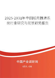 2025-2031年中國船用推進系統(tǒng)行業(yè)研究與前景趨勢報告
