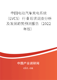中國電動汽車充電系統(tǒng)（EVCS）行業(yè)現(xiàn)狀調(diào)查分析及發(fā)展趨勢預測報告（2022年版）