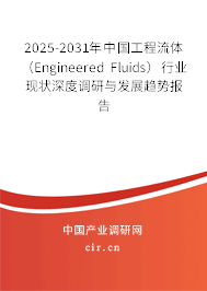 2025-2031年中國工程流體（Engineered Fluids）行業(yè)現(xiàn)狀深度調研與發(fā)展趨勢報告