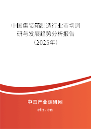 中國集裝箱制造行業(yè)市場調研與發(fā)展趨勢分析報告（2025年）