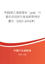 中國聚乙烯基咔唑（pvk）行業(yè)現(xiàn)狀調(diào)研與發(fā)展趨勢預(yù)測報(bào)告（2025-2031年）