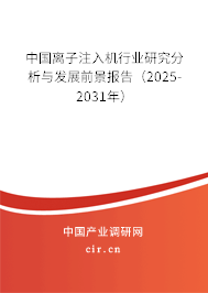 中國離子注入機行業(yè)研究分析與發(fā)展前景報告（2025-2031年）