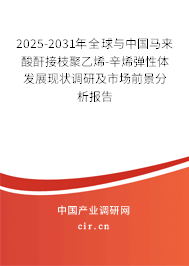 2025-2031年全球與中國馬來酸酐接枝聚乙烯-辛烯彈性體發(fā)展現(xiàn)狀調(diào)研及市場前景分析報(bào)告