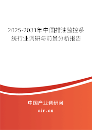 2025-2031年中國排油監(jiān)控系統(tǒng)行業(yè)調(diào)研與前景分析報告