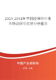 2025-2031年中國皮帶輪行業(yè)市場(chǎng)調(diào)研與前景分析報(bào)告 2025-2031年中國皮帶輪行業(yè)市場(chǎng)調(diào)研與前景分析報(bào)告