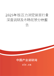 2025年版壓力測定裝置行業(yè)深度調研及市場前景分析報告