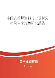 中國安檢探測器行業(yè)現(xiàn)狀分析及未來走勢研究報告