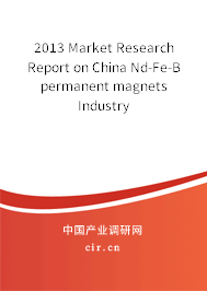 2013 Market Research Report on China Nd-Fe-B permanent magnets Industry 2013 Market Research Report on China Nd-Fe-B permanent magnets Industry