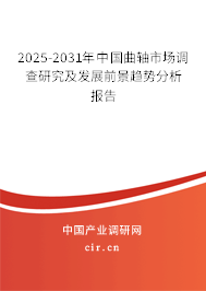2025-2031年中國曲軸市場調(diào)查研究及發(fā)展前景趨勢分析報告