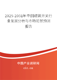 2025-2031年中國磁簧開關(guān)行業(yè)發(fā)展分析與市場前景預(yù)測報告