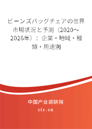 ビーンズバッグチェアの世界市場(chǎng)狀況と予測(cè)(2020~2026年):企業(yè)·地域·種類·用途別 ビーンズバッグチェアの世界市場(chǎng)狀況と予測(cè)(2020~2026年):企業(yè)·地域·種類·用途別