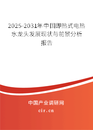 2025-2031年中國(guó)即熱式電熱水龍頭發(fā)展現(xiàn)狀與前景分析報(bào)告