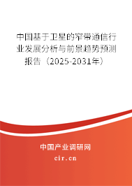 中國基于衛(wèi)星的窄帶通信行業(yè)發(fā)展分析與前景趨勢預(yù)測報告（2025-2031年）