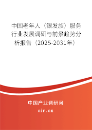 中國(guó)老年人（銀發(fā)族）服務(wù)行業(yè)發(fā)展調(diào)研與前景趨勢(shì)分析報(bào)告（2025-2031年）