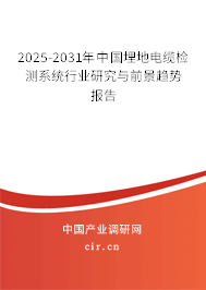 2025-2031年中國埋地電纜檢測系統(tǒng)行業(yè)研究與前景趨勢報(bào)告
