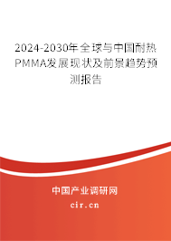 2024-2030年全球與中國耐熱PMMA發(fā)展現(xiàn)狀及前景趨勢預(yù)測報告