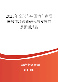 2025年全球與中國汽車點煙器線市場調(diào)查研究與發(fā)展前景預(yù)測報告