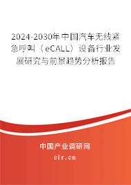 2024-2030年中國汽車無線緊急呼叫（eCALL）設(shè)備行業(yè)發(fā)展研究與前景趨勢分析報(bào)告