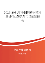 2025-2031年中國蝸桿蝸輪減速機(jī)行業(yè)研究與市場前景報(bào)告
