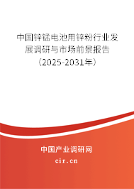 中國鋅錳電池用鋅粉行業(yè)發(fā)展調研與市場前景報告（2025-2031年）