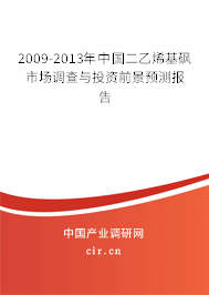 2009-2013年中國二乙烯基砜市場(chǎng)調(diào)查與投資前景預(yù)測(cè)報(bào)告