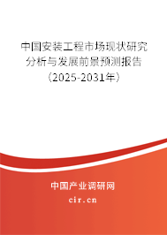 中國安裝工程市場現(xiàn)狀研究分析與發(fā)展前景預測報告（2025-2031年）