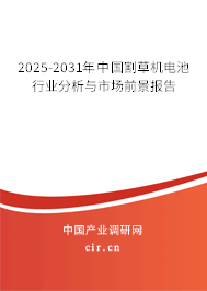 2025-2031年中國割草機電池行業(yè)分析與市場前景報告