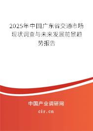 2025年中國(guó)廣東省交通市場(chǎng)現(xiàn)狀調(diào)查與未來(lái)發(fā)展前景趨勢(shì)報(bào)告
