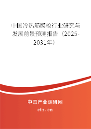 中國冷熱筋膜槍行業(yè)研究與發(fā)展前景預(yù)測報告（2025-2031年）