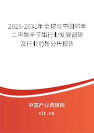2025-2031年全球與中國(guó)鄰苯二甲酸辛芐酯行業(yè)發(fā)展調(diào)研及行業(yè)前景分析報(bào)告