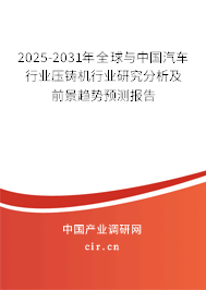2025-2031年全球與中國汽車行業(yè)壓鑄機行業(yè)研究分析及前景趨勢預測報告