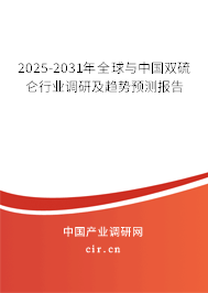 2025-2031年全球與中國雙硫侖行業(yè)調(diào)研及趨勢預(yù)測報告
