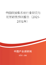 中國碳捕集系統(tǒng)行業(yè)研究與前景趨勢預(yù)測報告（2025-2031年）