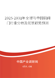 2025-2031年全球與中國銅閥門行業(yè)分析及前景趨勢預(yù)測