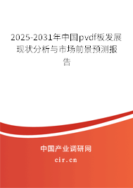 2025-2031年中國(guó)pvdf板發(fā)展現(xiàn)狀分析與市場(chǎng)前景預(yù)測(cè)報(bào)告