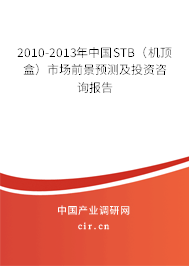 2010-2013年中國STB（機頂盒）市場前景預(yù)測及投資咨詢報告