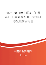 2025-2031年中國(guó)3-（1-萘基）-L-丙氨酸行業(yè)市場(chǎng)調(diào)研與發(fā)展前景報(bào)告