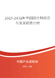 2025-2031年中國(guó)鋼市場(chǎng)研究與發(fā)展趨勢(shì)分析