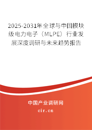 2025-2031年全球與中國模塊級(jí)電力電子（MLPE）行業(yè)發(fā)展深度調(diào)研與未來趨勢(shì)報(bào)告