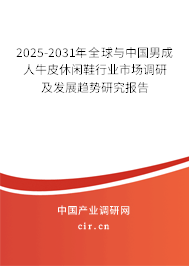 2025-2031年全球與中國(guó)男成人牛皮休閑鞋行業(yè)市場(chǎng)調(diào)研及發(fā)展趨勢(shì)研究報(bào)告