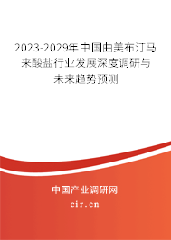 2023-2029年中國(guó)曲美布汀馬來(lái)酸鹽行業(yè)發(fā)展深度調(diào)研與未來(lái)趨勢(shì)預(yù)測(cè) 2023-2029年中國(guó)曲美布汀馬來(lái)酸鹽行業(yè)發(fā)展深度調(diào)研與未來(lái)趨勢(shì)預(yù)測(cè)