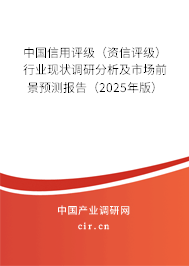 中國信用評級（資信評級）行業(yè)現(xiàn)狀調(diào)研分析及市場前景預(yù)測報告（2025年版）