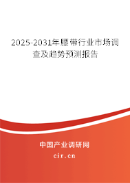 2025-2031年腰帶行業(yè)市場調(diào)查及趨勢預(yù)測報告