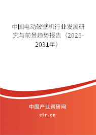 中國電動(dòng)破壁機(jī)行業(yè)發(fā)展研究與前景趨勢報(bào)告（2025-2031年）