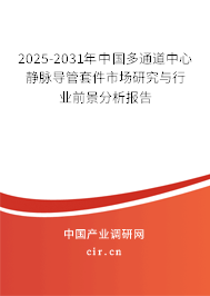 2025-2031年中國多通道中心靜脈導(dǎo)管套件市場研究與行業(yè)前景分析報(bào)告