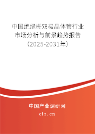 中國絕緣柵雙極晶體管行業(yè)市場分析與前景趨勢報(bào)告（2025-2031年）