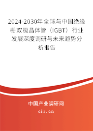 2024-2030年全球與中國(guó)絕緣柵雙極晶體管（IGBT）行業(yè)發(fā)展深度調(diào)研與未來(lái)趨勢(shì)分析報(bào)告