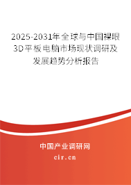 2025-2031年全球與中國裸眼3D平板電腦市場現(xiàn)狀調(diào)研及發(fā)展趨勢分析報(bào)告